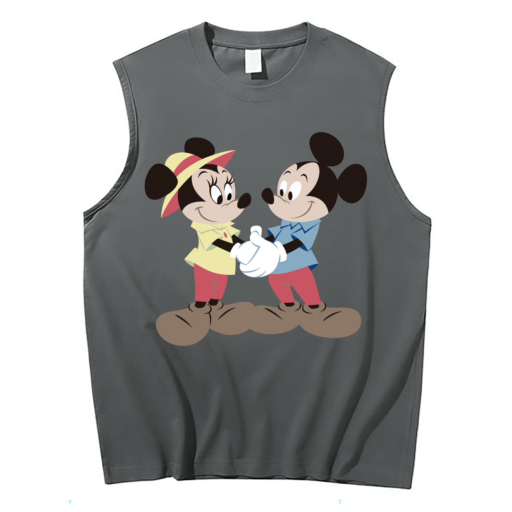 ミッキーマウス Mickey Mouse コットン100％タンクトップ（フロントプリント）